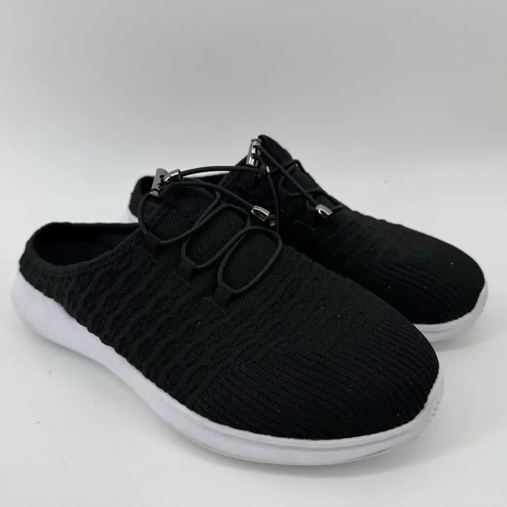 Propet TravelBound Slide Black Knit Sneakers Women's 9.5 M WAT031M